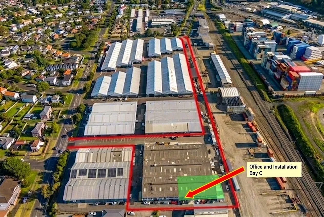 AAA Auto Glass Panmure warehouse aerial view