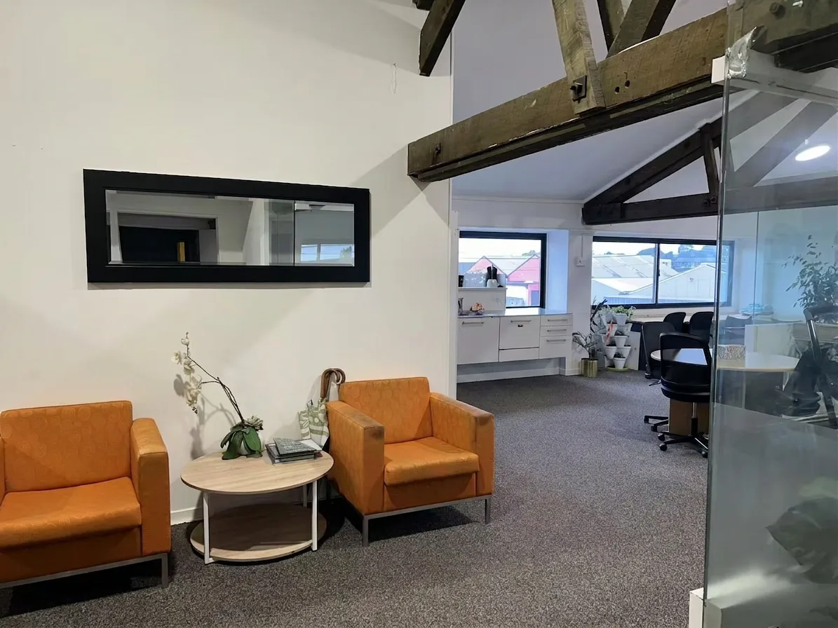Kitchen and office waiting area