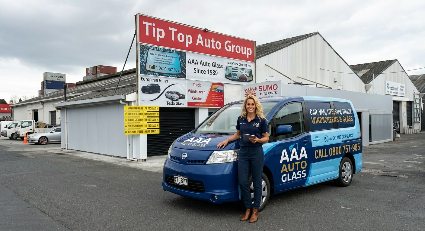 AAA Auto Glass vans outside 133 Pilkington Road
